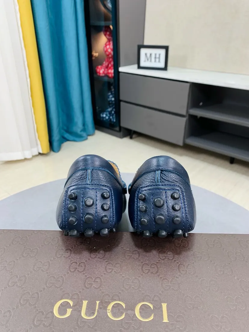 Men's men's shoes 💰458🌹🌹 Comes with packaging [GUCCI Gucci] original men's casual beanie shoes, original Italian imported special material cowhide embossing➕real first-layer sheepskin lining; equipped with precision stitching to highlight low-key luxury. The comfortable sole design maximizes the comfort and anti-slip properties of the shoe. The shoe shape is dignified and the low-key charm is not concealed! Natural and free new urbanism, code number: 38-44